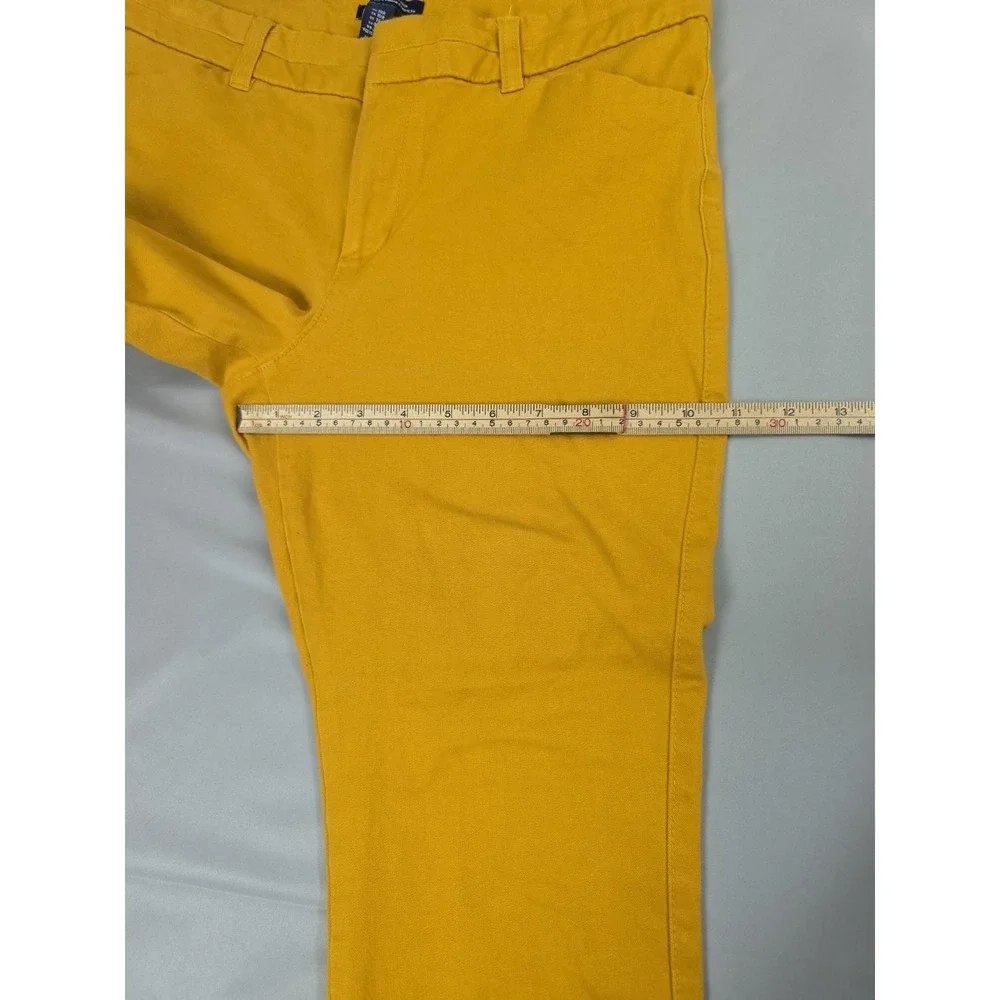 GAP Slim Crop Pants Womens Size 10 Regular Dark Mustard Yellow Two Way Stretch
